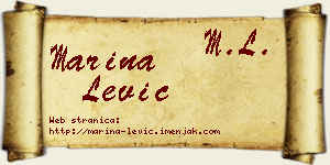 Marina Lević vizit kartica
